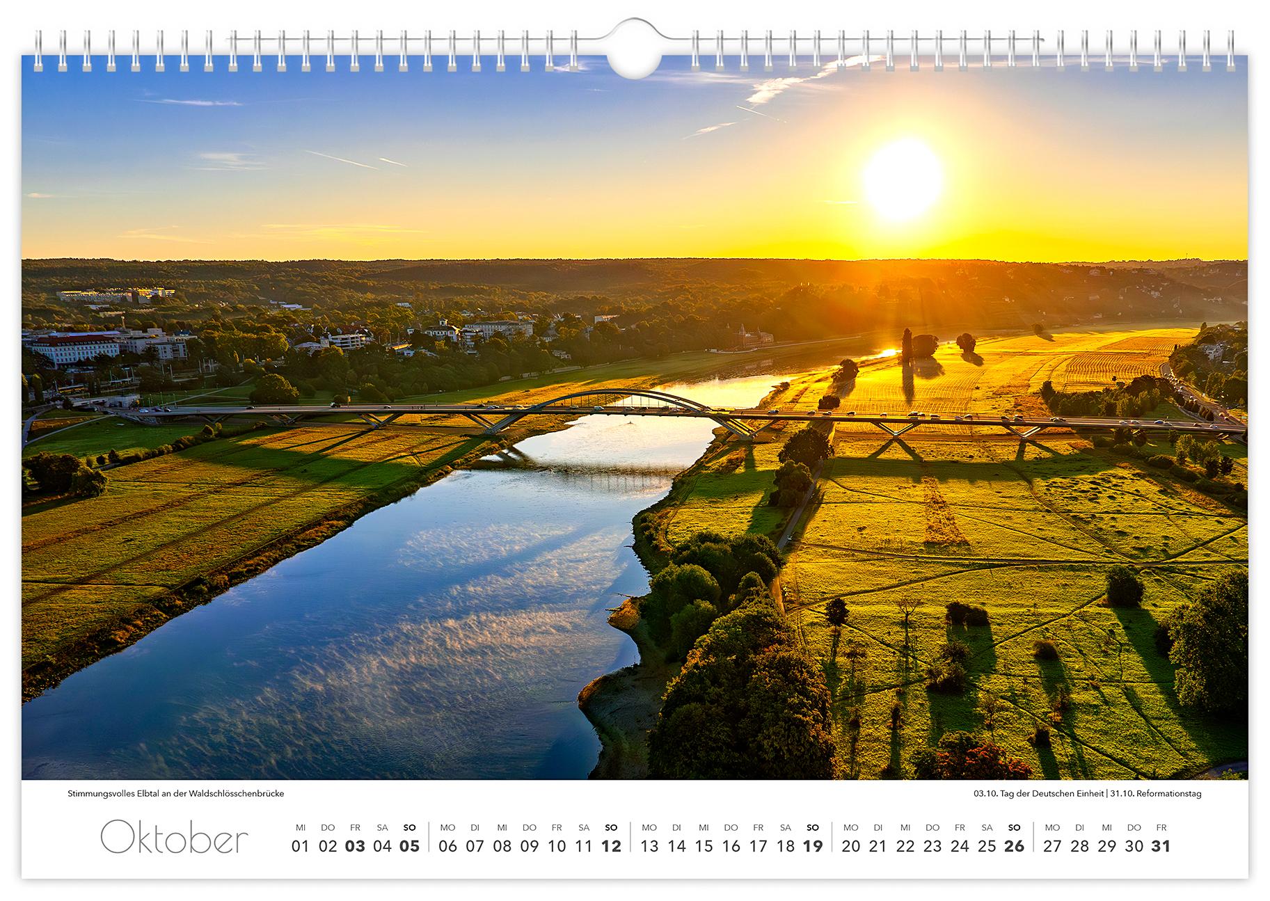 Bild: 9783910680487 | Kalender Dresden Elbflorenz 2025 | 45 x 30 cm weißes Kalendarium