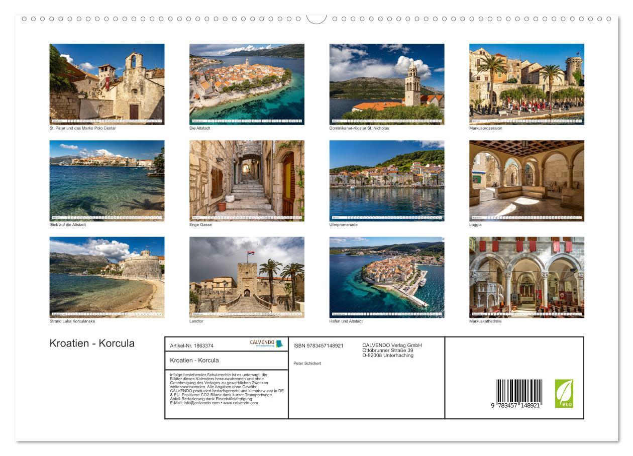 Bild: 9783457148921 | Kroatien - Korcula (hochwertiger Premium Wandkalender 2025 DIN A2...