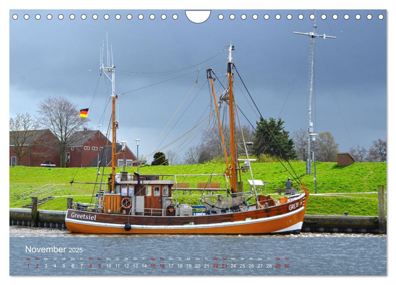 Bild: 9783435014514 | Nordsee-Krabbenkutter (Wandkalender 2025 DIN A4 quer), CALVENDO...