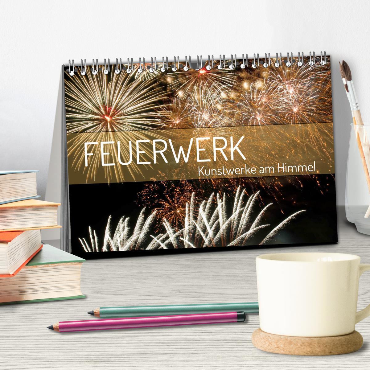 Bild: 9783435062140 | Feuerwerk - Kunstwerke am Himmel (Tischkalender 2025 DIN A5 quer),...