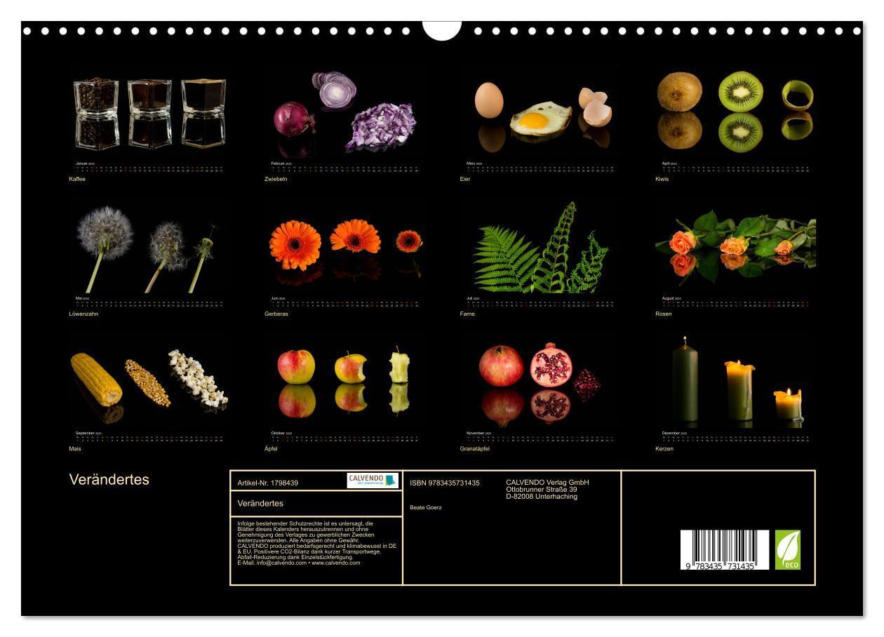 Bild: 9783435731435 | Verändertes (Wandkalender 2025 DIN A3 quer), CALVENDO Monatskalender