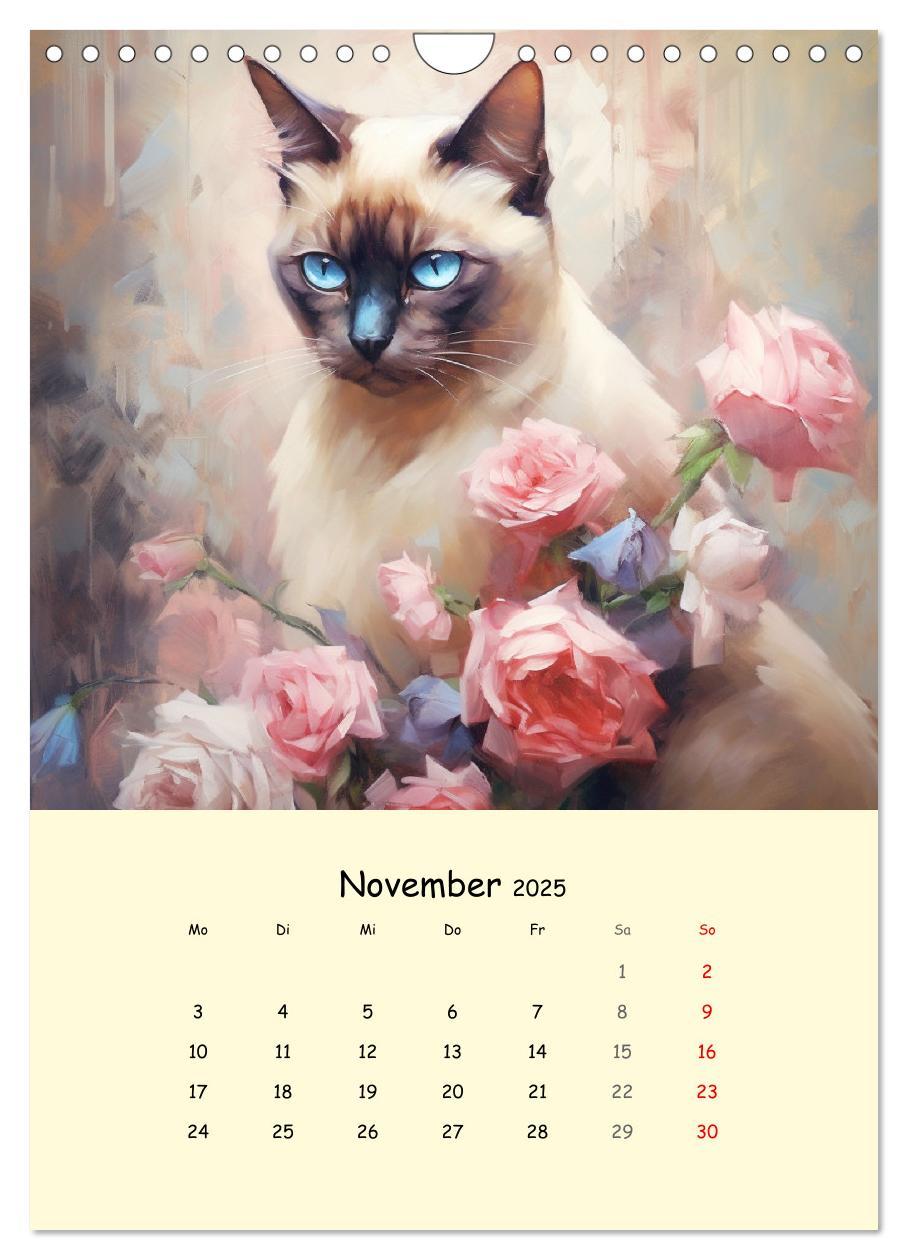 Bild: 9783435867363 | Liebliche Katzen. Anmut und Würde mit Blumen (Wandkalender 2025 DIN...