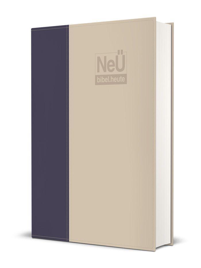 Cover: 9783863533113 | NeÜ bibel. heute Standardausgabe | Zweifarbiges Kunstleder Lila/Beige