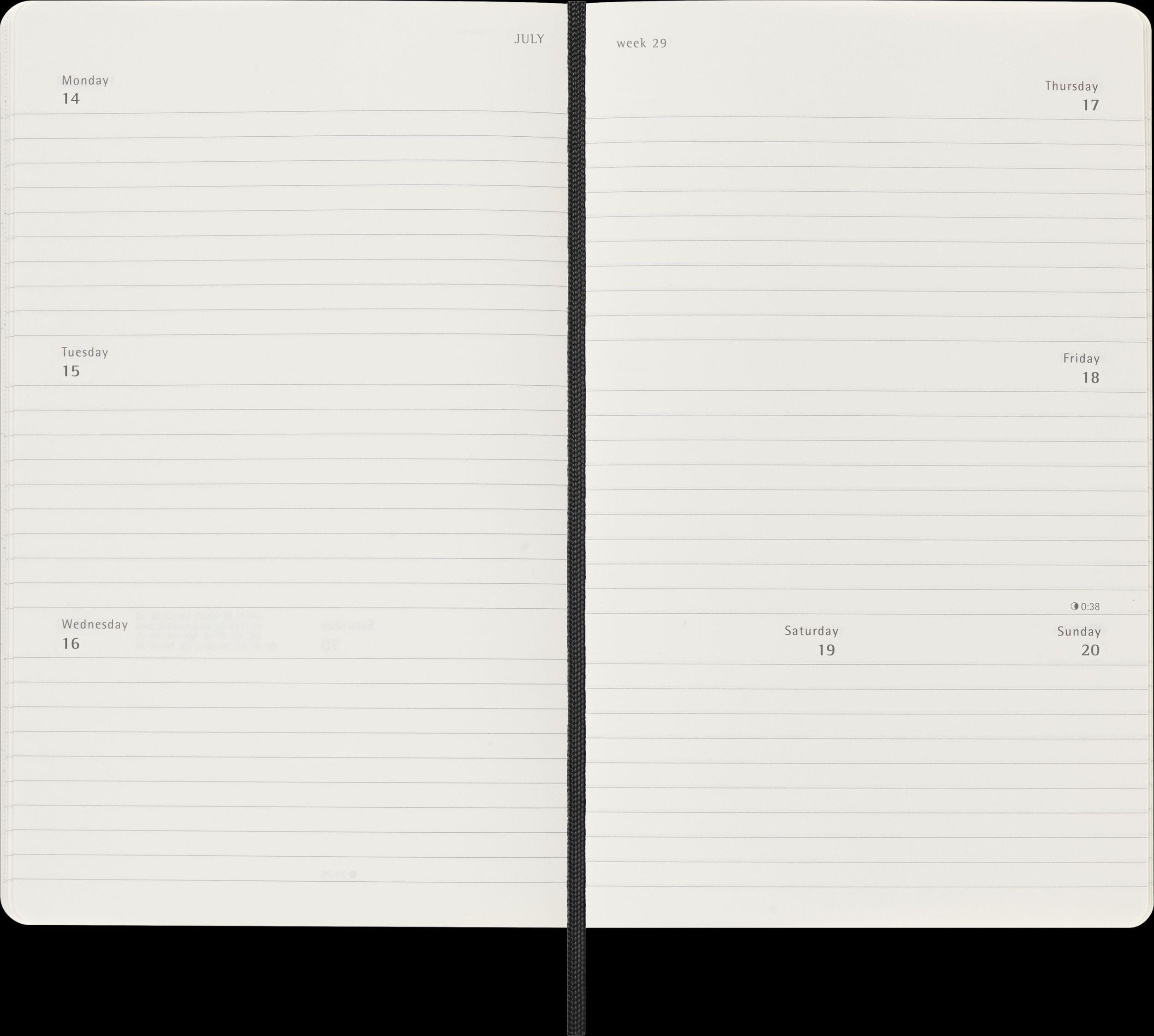 Bild: 8056999270469 | Moleskine 12 Monate Monats Notizkalender 2025, Large/A5, 1 Wo = 2...