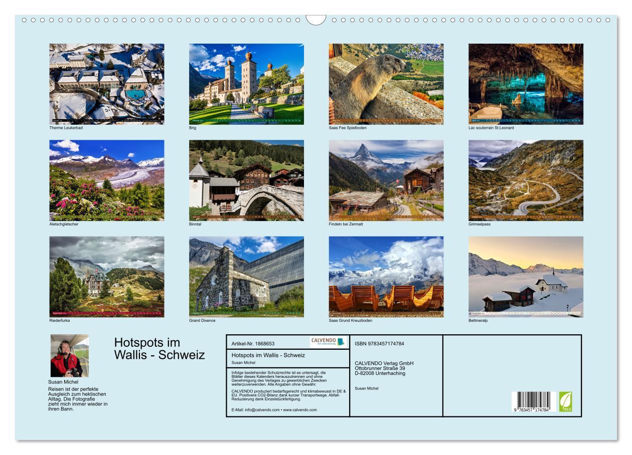 Bild: 9783457174784 | Hotspots im Wallis - Schweiz (Wandkalender 2025 DIN A2 quer),...