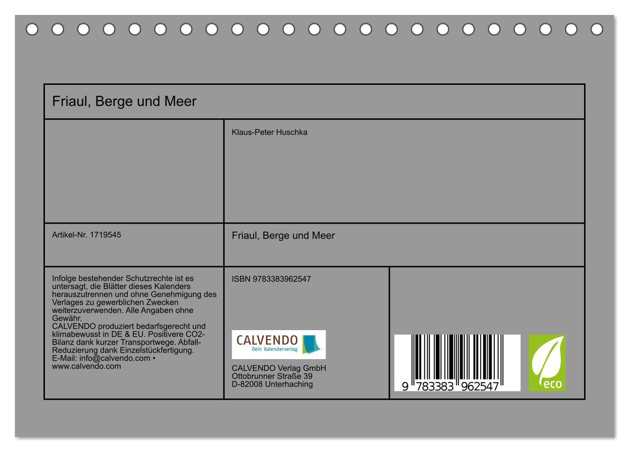 Bild: 9783383962547 | Friaul, Berge und Meer (Tischkalender 2025 DIN A5 quer), CALVENDO...