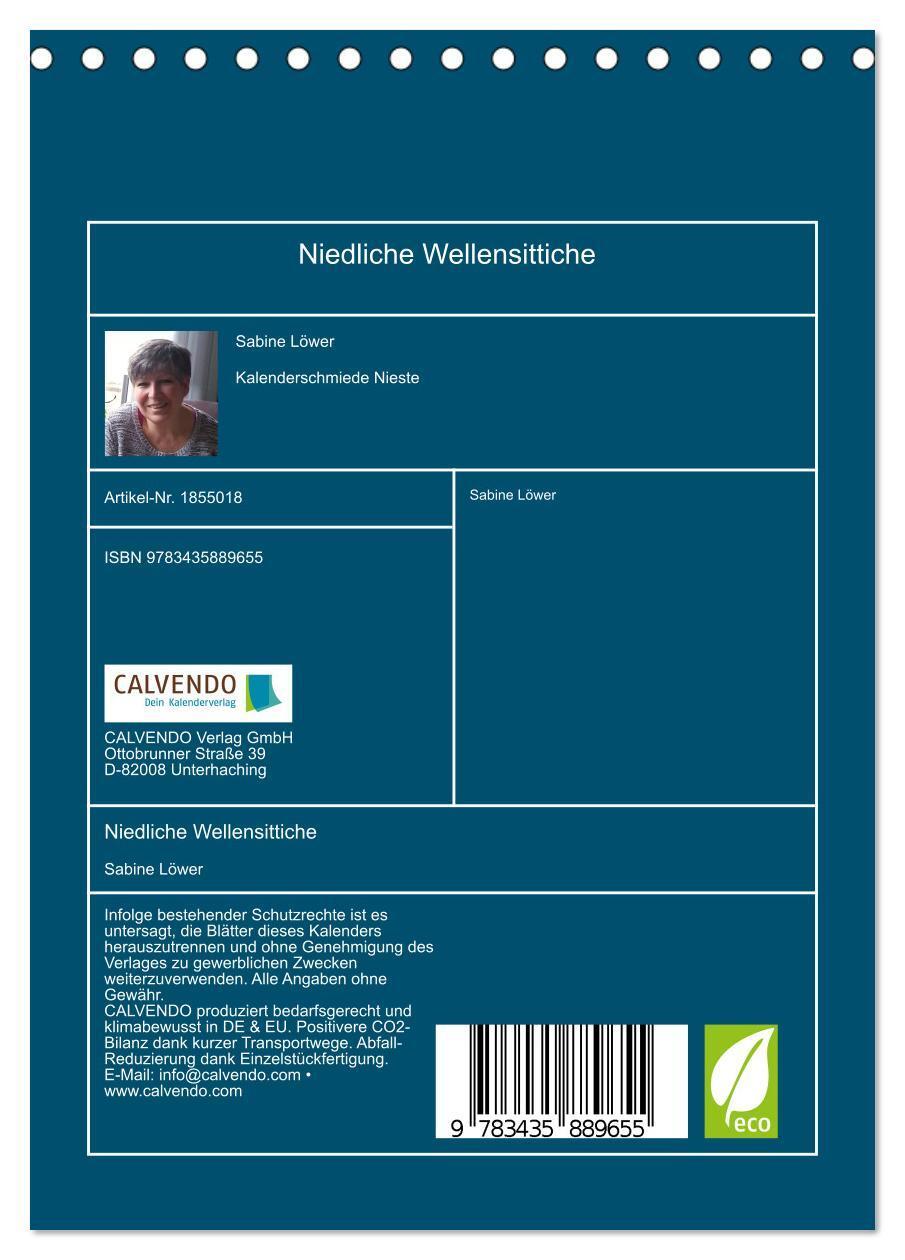 Bild: 9783435889655 | Niedliche Wellensittiche (Tischkalender 2025 DIN A5 hoch), CALVENDO...