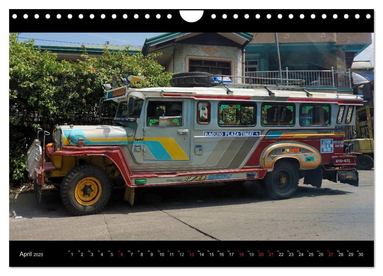 Bild: 9783435600502 | Jeepneys (Wandkalender 2025 DIN A4 quer), CALVENDO Monatskalender