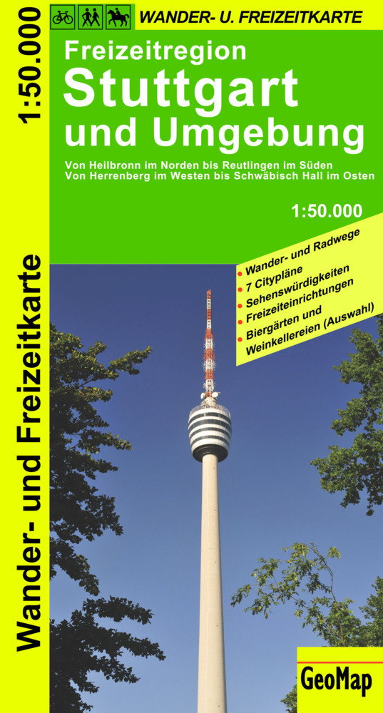 Cover: 9783933671974 | GeoMap Karte Freizeitregion Stuttgart und Umgebung | (Land-)Karte