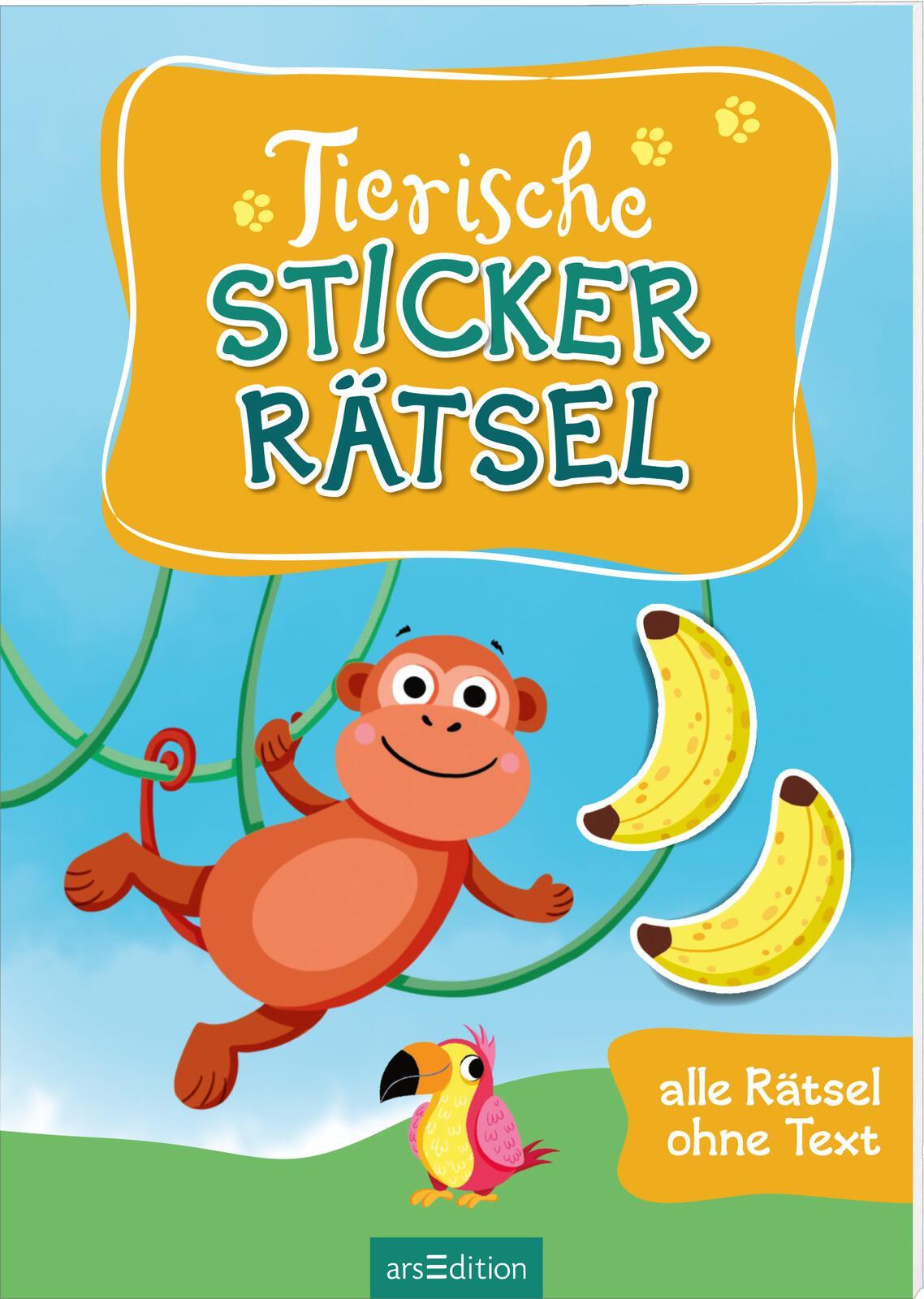 Cover: 9783845856131 | Tierische Sticker-Rätsel | Alle Rätsel ohne Text | Kristine Ortmeier