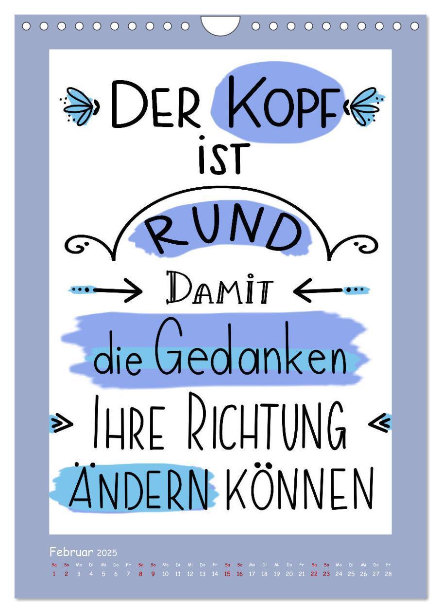 Bild: 9783435691180 | Nachgedacht-Sprüche und Zitate (Wandkalender 2025 DIN A4 hoch),...