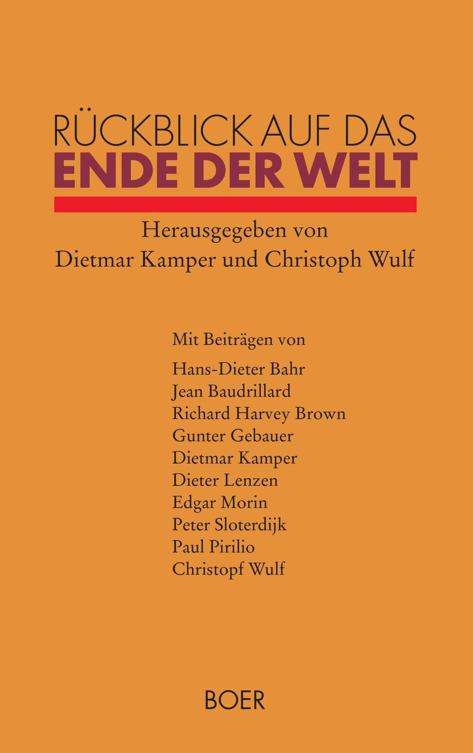 Cover: 9783924963477 | Rückblick auf das Ende der Welt | Edgar Morin (u. a.) | Taschenbuch