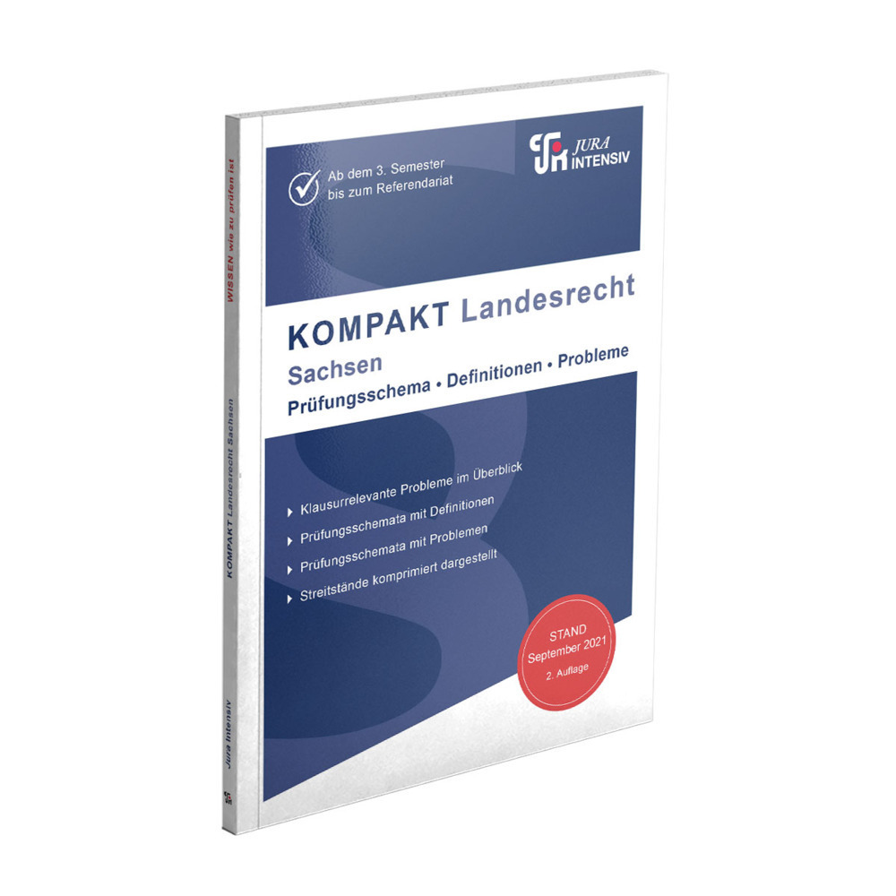 Cover: 9783967121421 | KOMPAKT Landesrecht - Sachsen | Dirk Kues | Taschenbuch | Geklebt