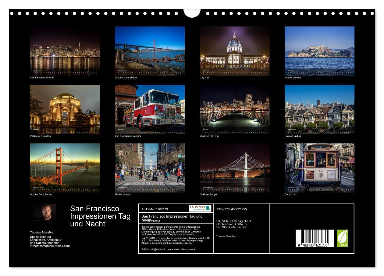 Bild: 9783435621255 | San Francisco Impressionen Tag und Nacht (Wandkalender 2025 DIN A3...