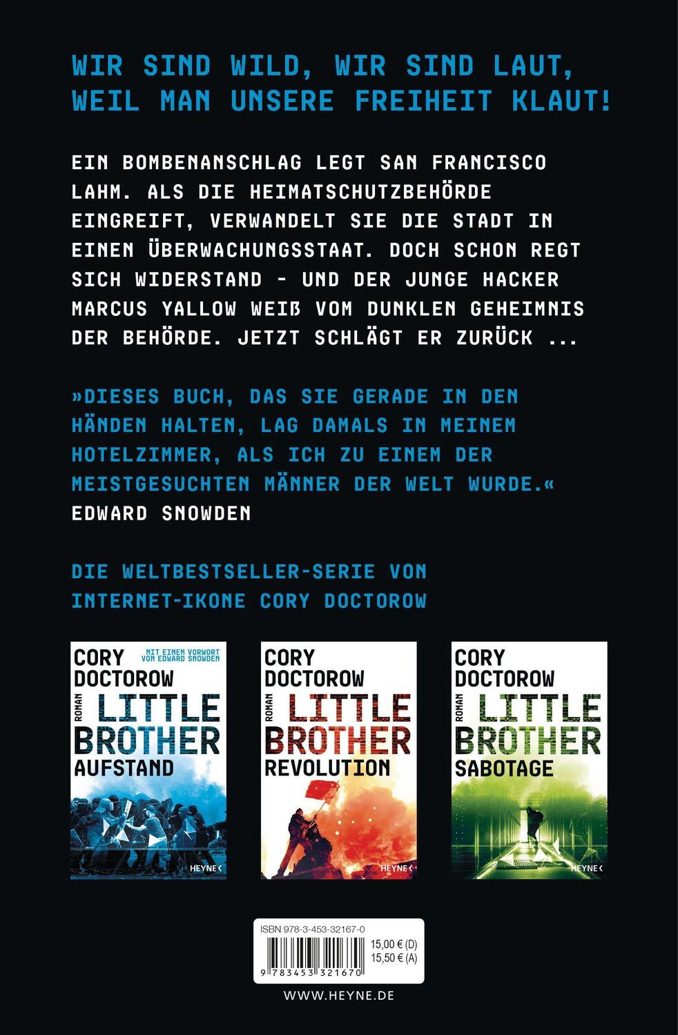 Bild: 9783453321670 | Little Brother - Aufstand | Roman | Cory Doctorow | Taschenbuch | 2021