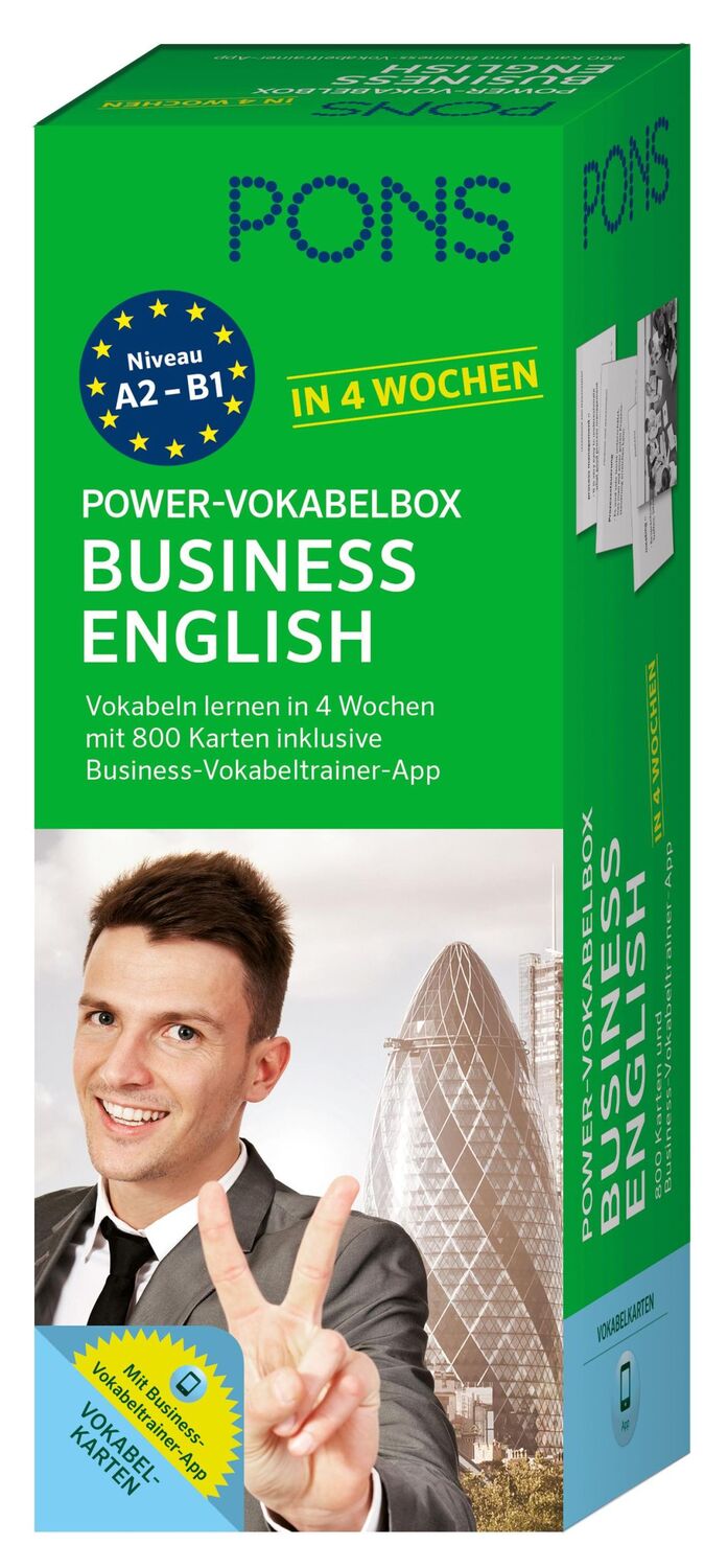 Cover: 9783125627222 | PONS Power-Vokabelbox Business English in 4 Wochen | Box | 800 S.