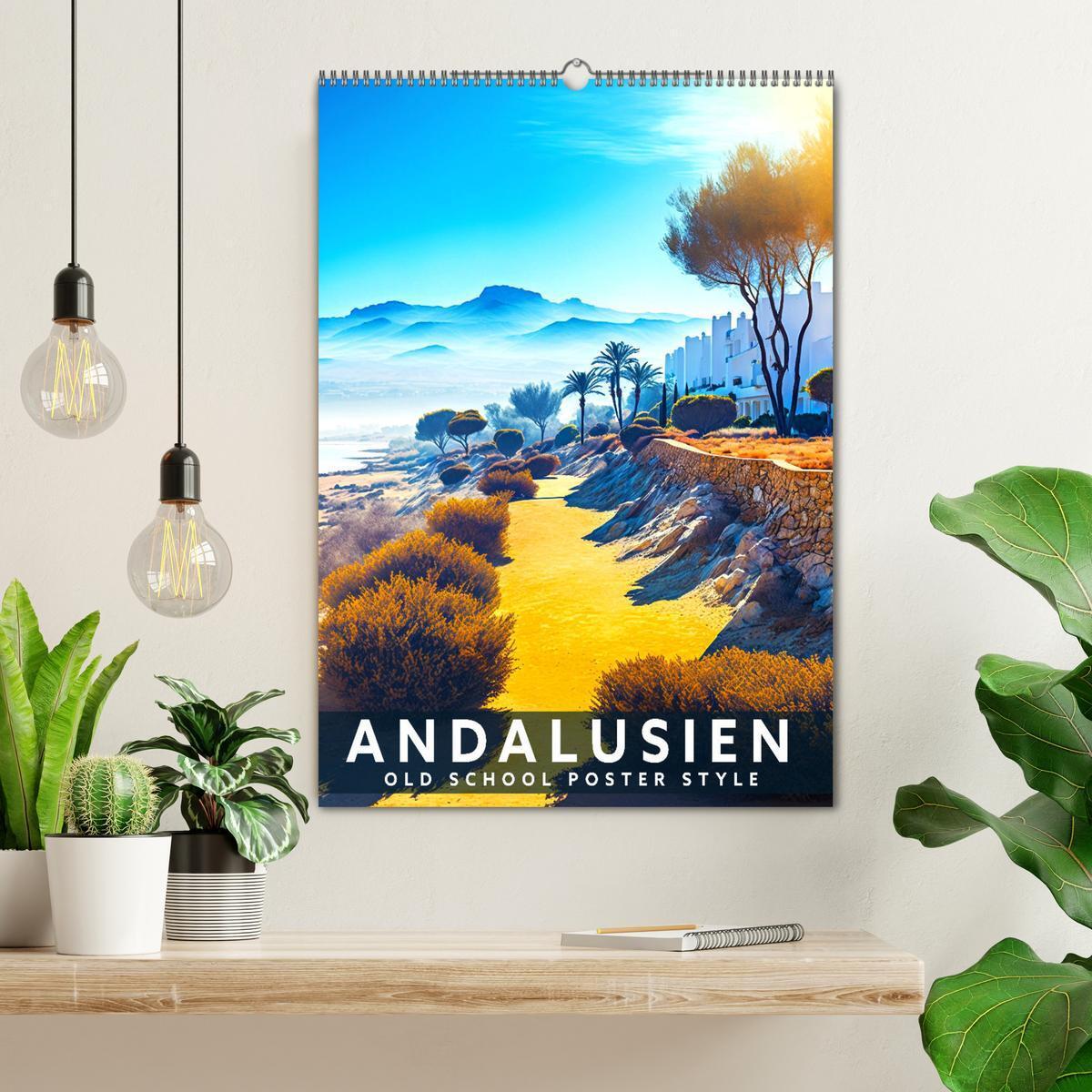 Bild: 9783435875498 | Andalusien - Old School Poster Style (Wandkalender 2025 DIN A2...