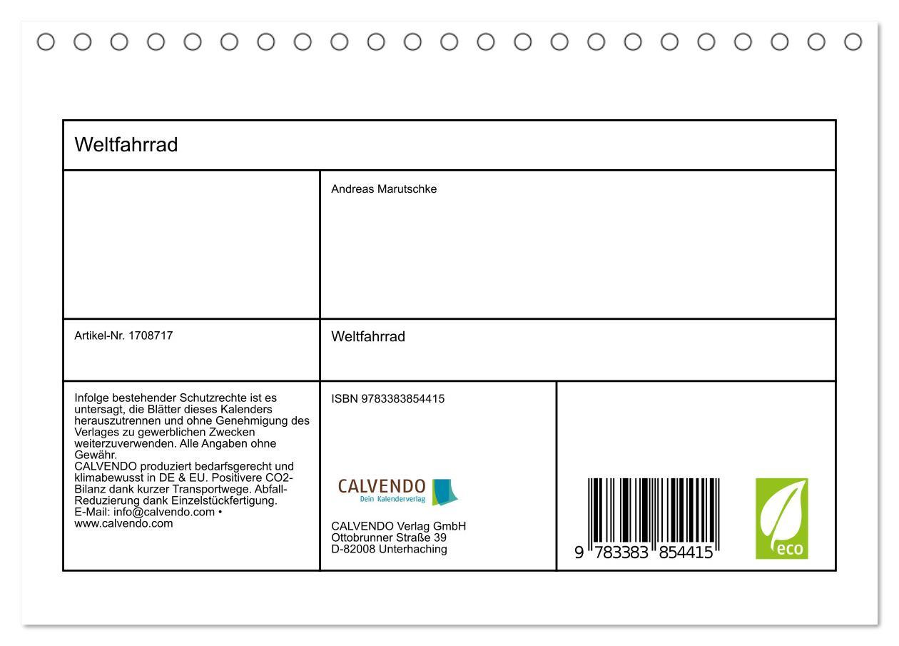 Bild: 9783383854415 | Weltfahrrad (Tischkalender 2025 DIN A5 quer), CALVENDO Monatskalender