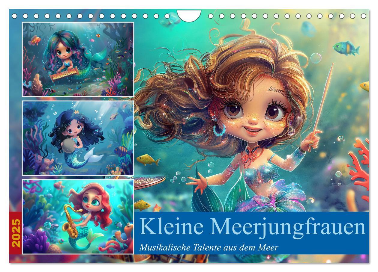 Cover: 9783383812989 | Kleine Meerjungfrauen (Wandkalender 2025 DIN A4 quer), CALVENDO...