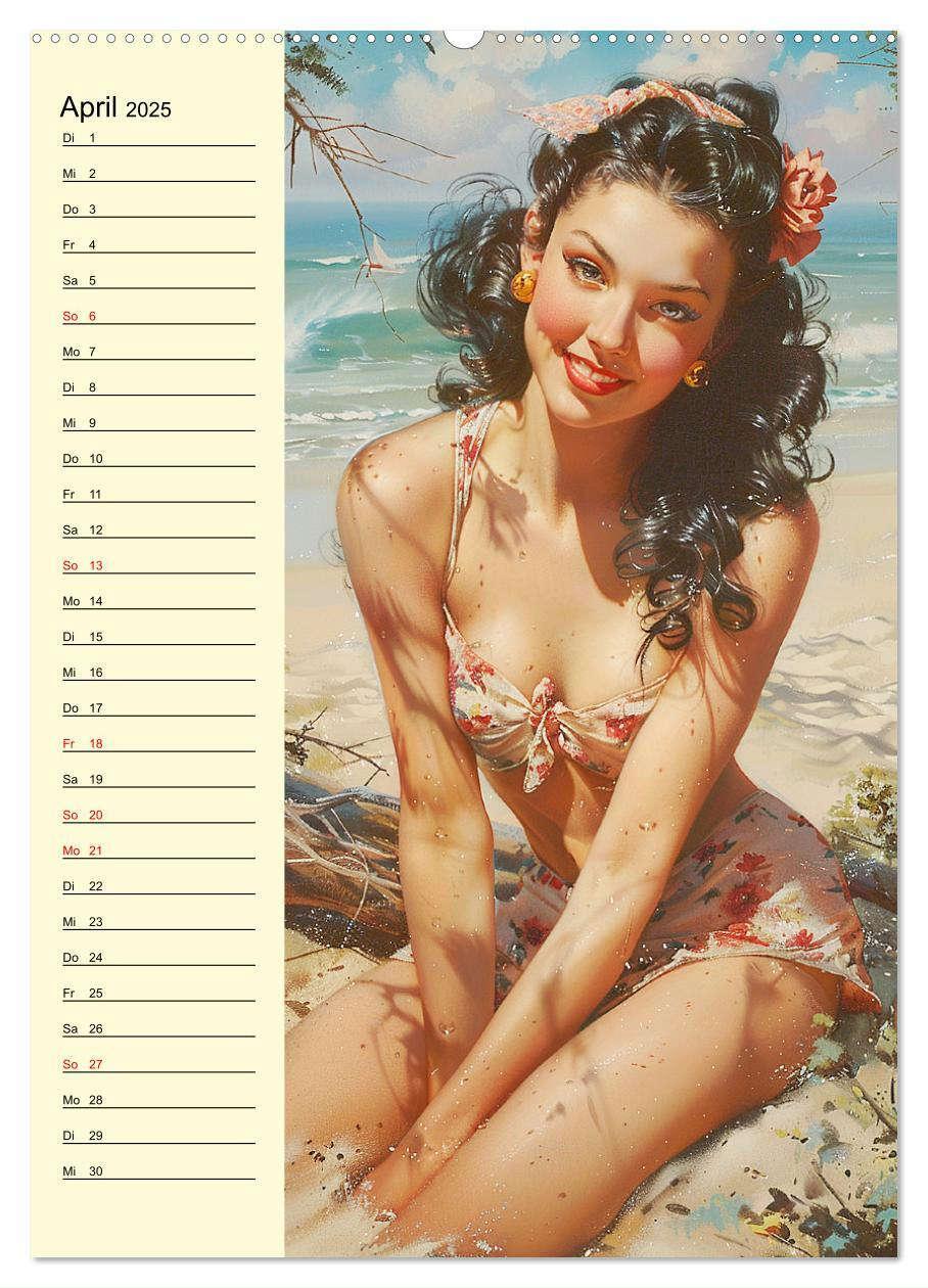 Bild: 9783457126813 | Pin-up-Girls. Sexappeal am Strand (Wandkalender 2025 DIN A2 hoch),...