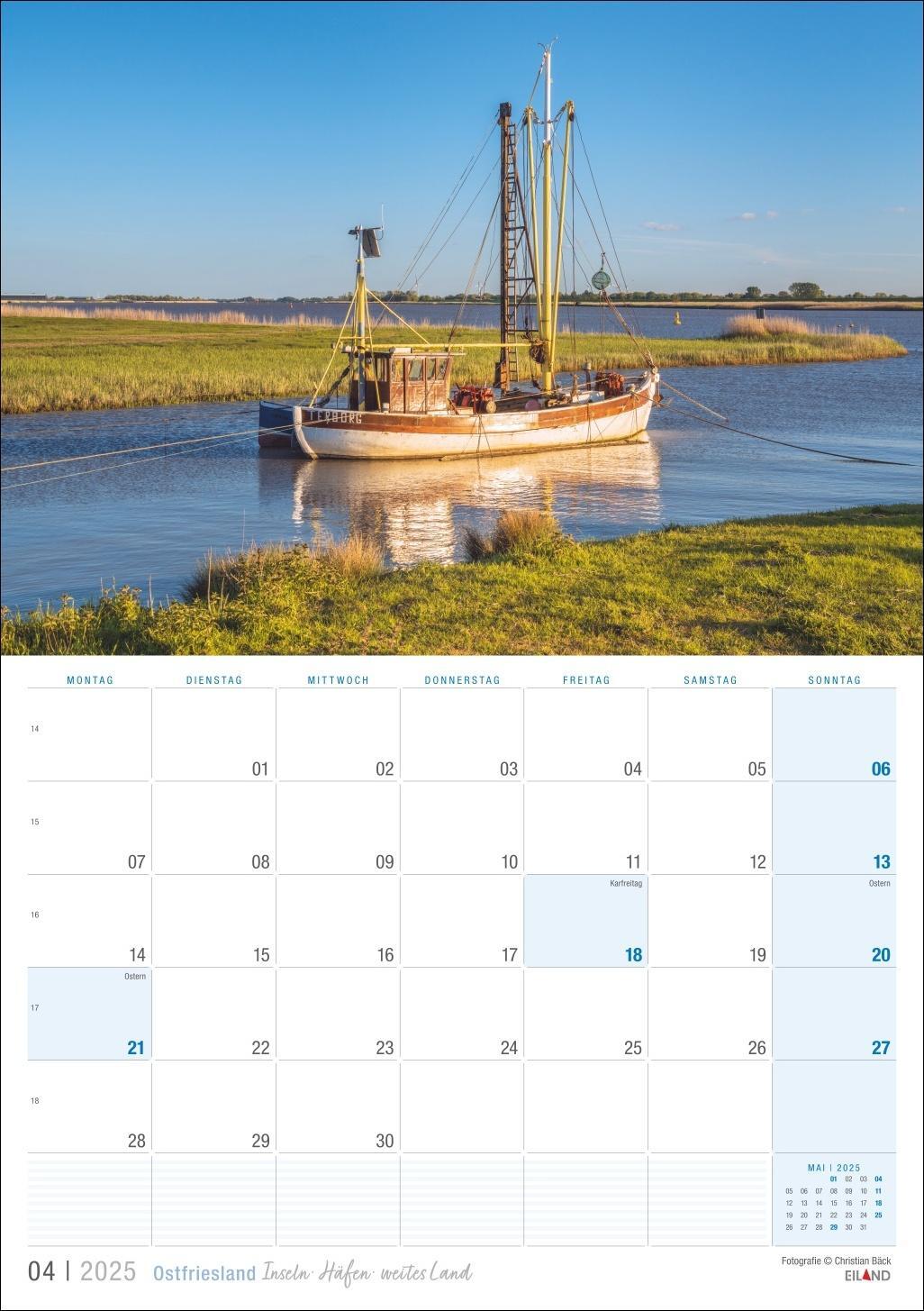 Bild: 9783964023469 | Ostfriesland Kalender 2025 - Inseln · Häfen · weites Land | Eiland