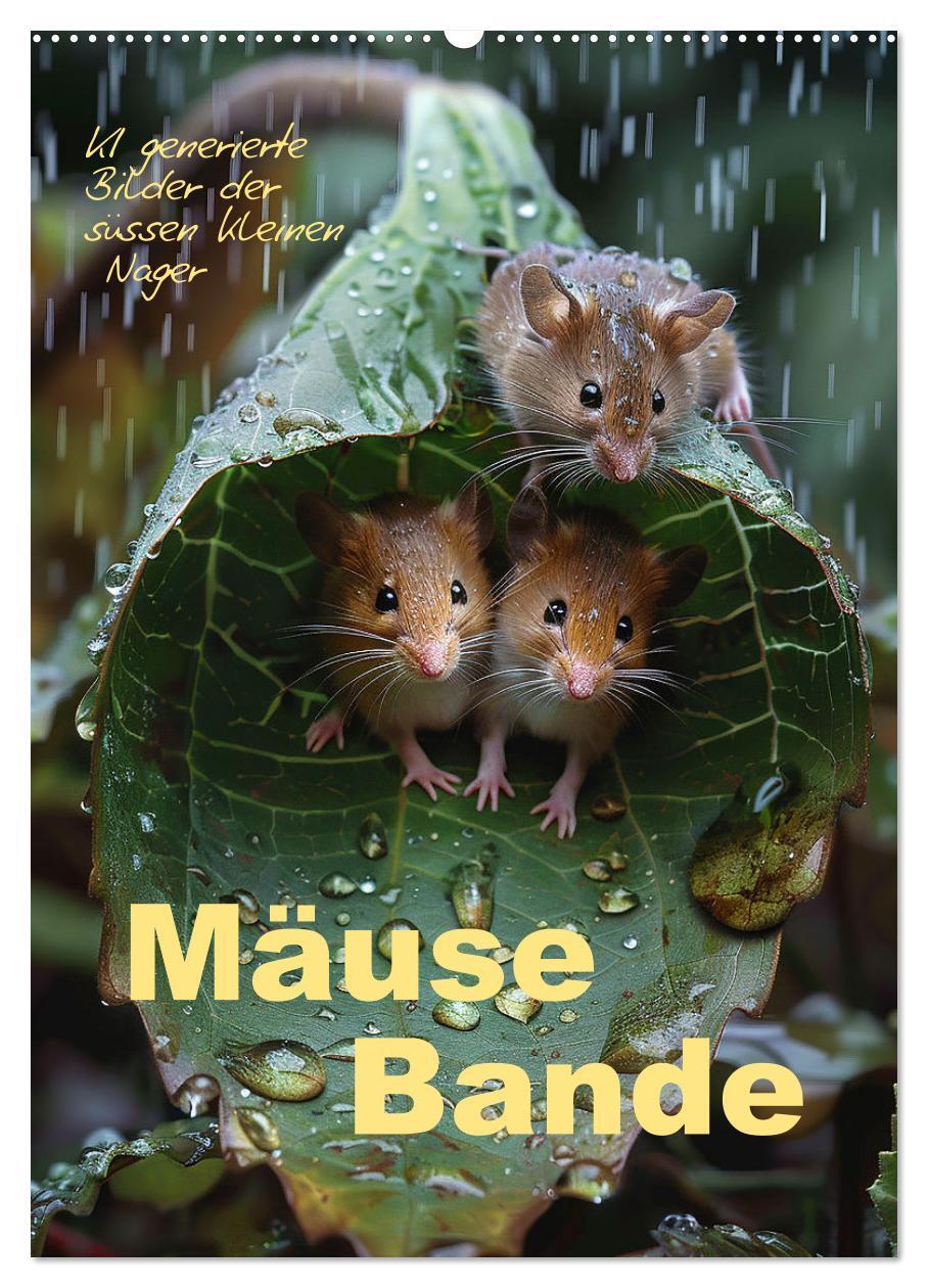 Cover: 9783383829505 | Mäusebande (Wandkalender 2025 DIN A2 hoch), CALVENDO Monatskalender