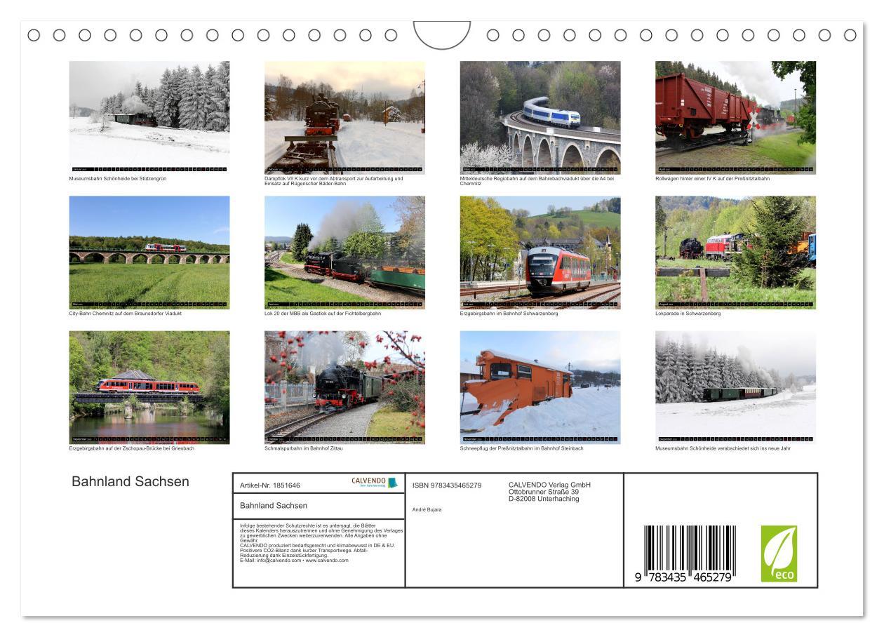 Bild: 9783435465279 | Bahnland Sachsen (Wandkalender 2025 DIN A4 quer), CALVENDO...