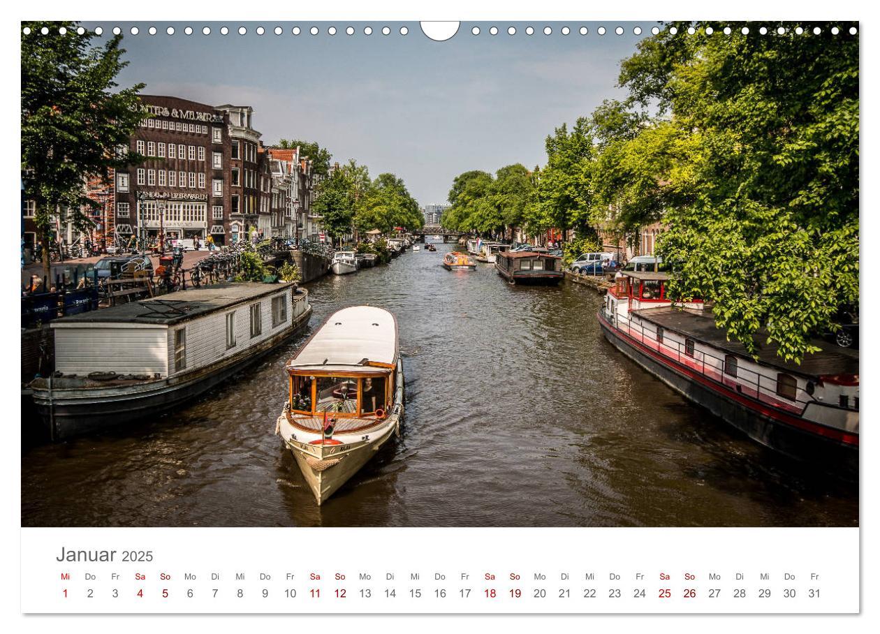 Bild: 9783435437528 | Amsterdam - Wasserstraßen und Grachten (Wandkalender 2025 DIN A3...