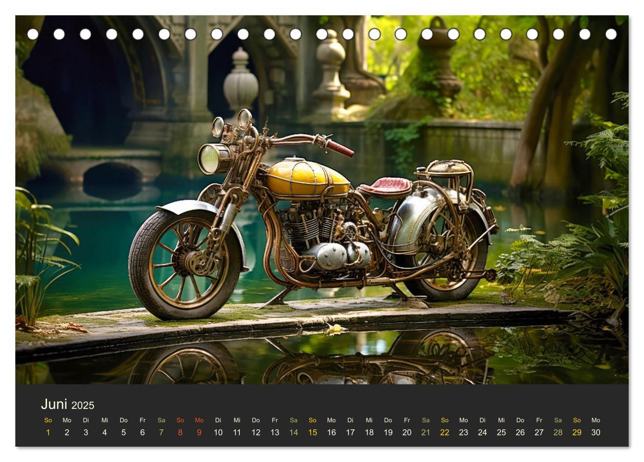 Bild: 9783435015092 | Steampunk Motorräder (Tischkalender 2025 DIN A5 quer), CALVENDO...