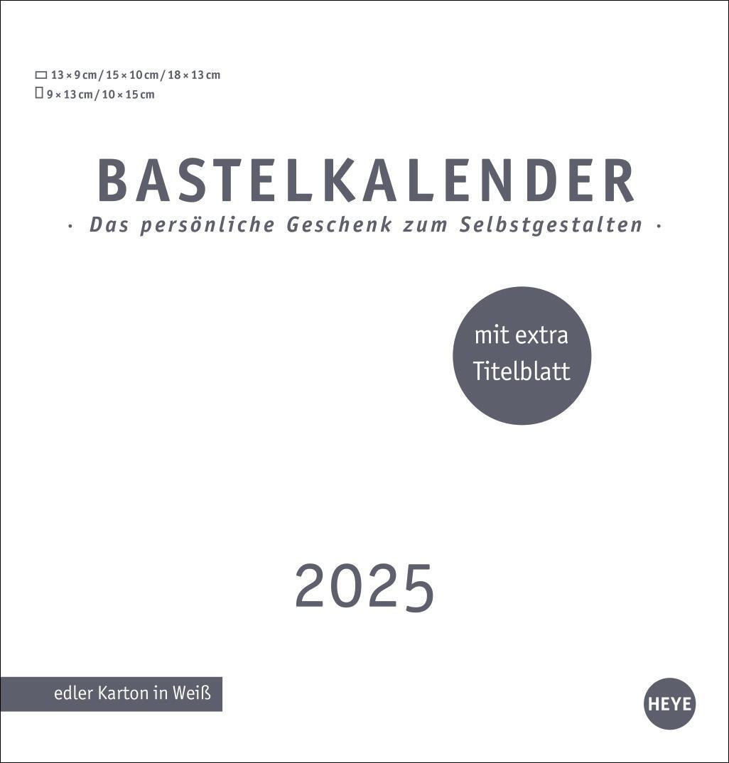 Cover: 9783756407842 | Premium-Bastelkalender weiß mittel 2025 | Kalender | Spiralbindung