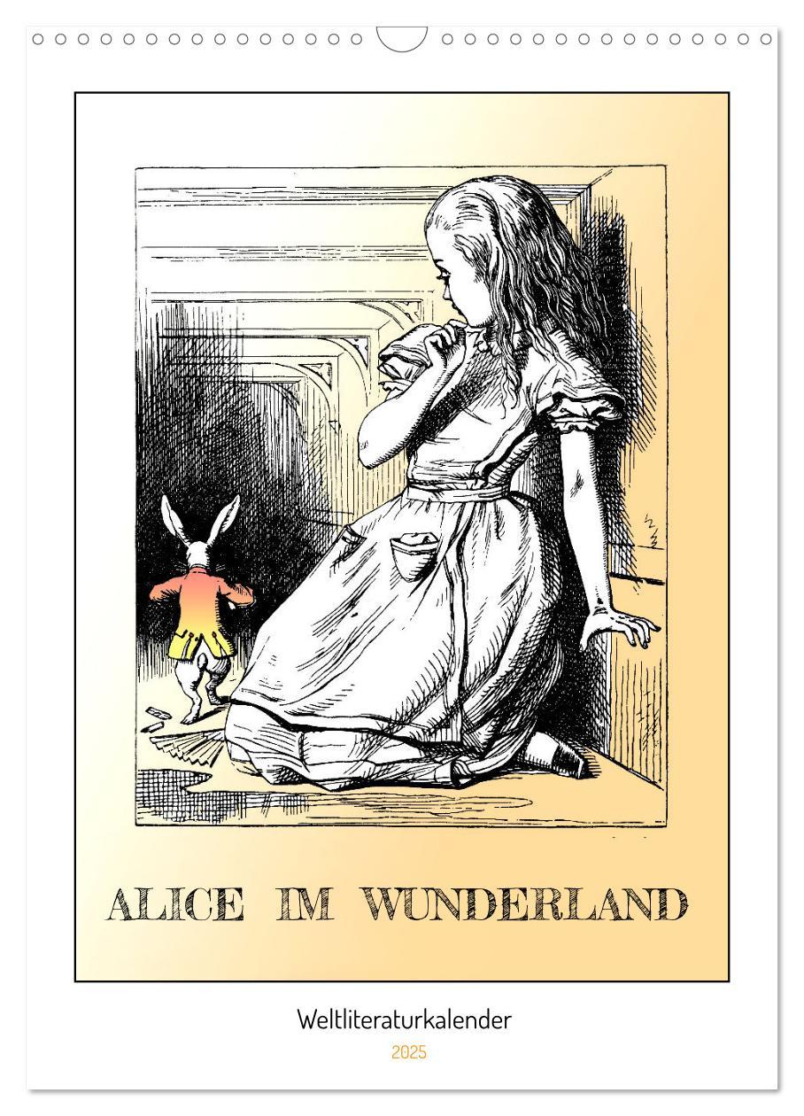 Cover: 9783435923137 | Alice im Wunderland - Weltliteraturkalender (Wandkalender 2025 DIN...