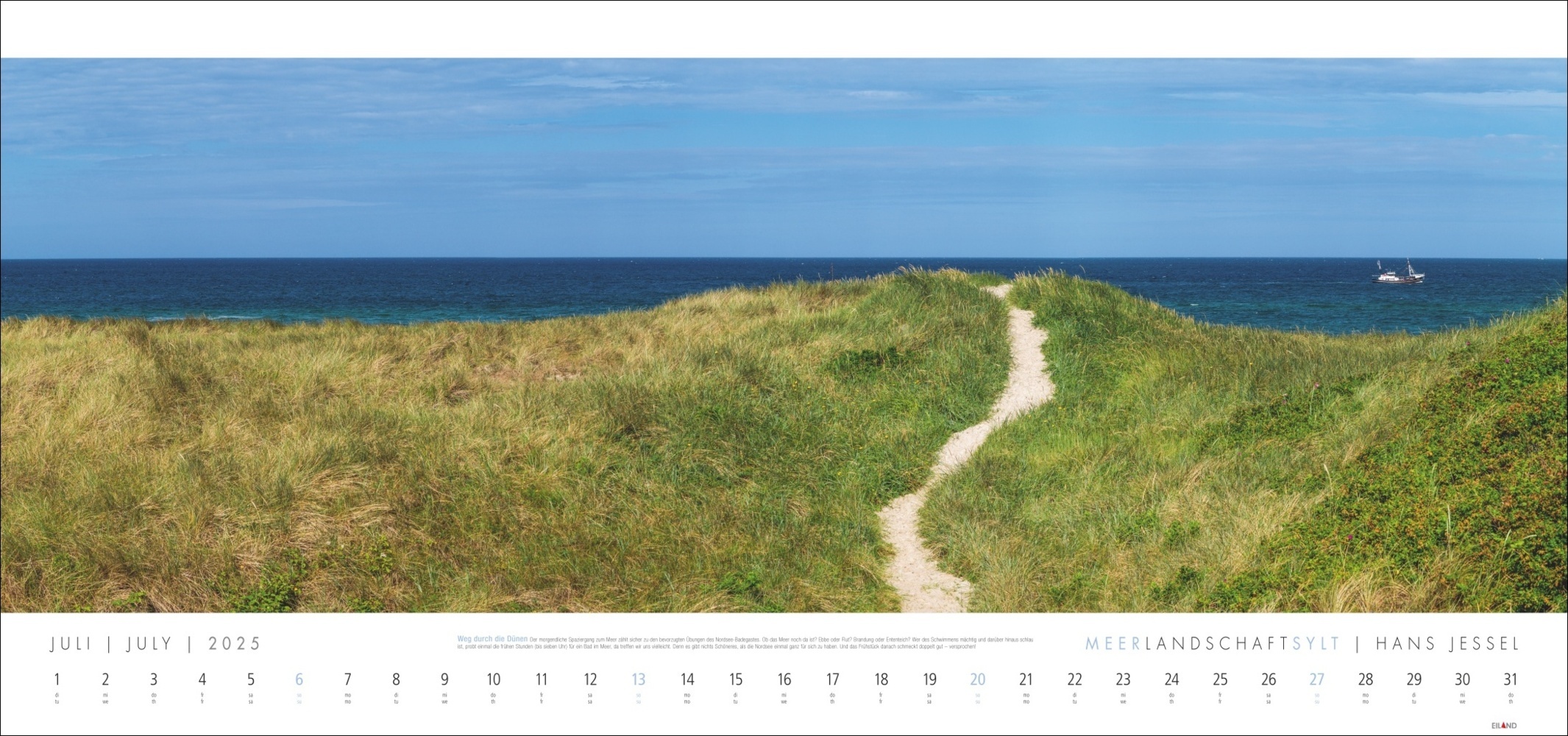 Bild: 9783964023544 | Meerlandschaft SYLT Kalender 2025 - Hans Jessel | Hans Jessel | 13 S.