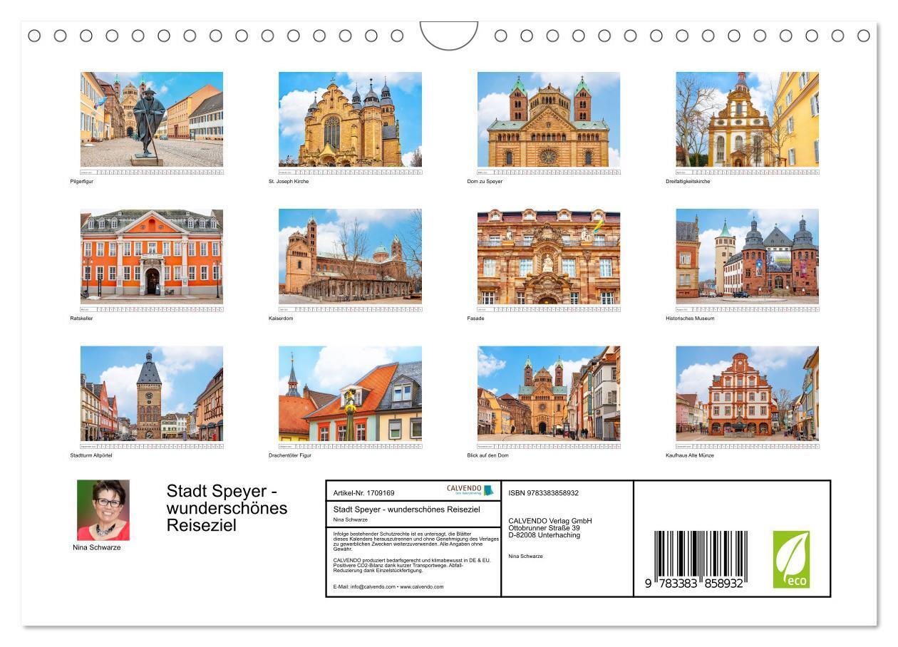 Bild: 9783383858932 | Stadt Speyer - wunderschönes Reiseziel (Wandkalender 2025 DIN A4...