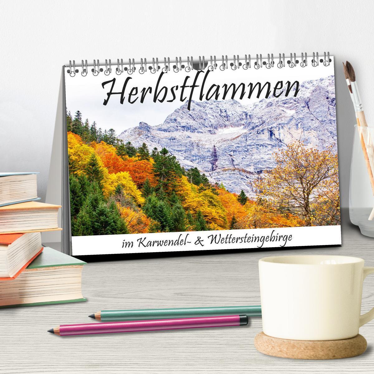 Bild: 9783457037164 | Herbstflammen im Karwendel- und Wettersteingebirge (Tischkalender...