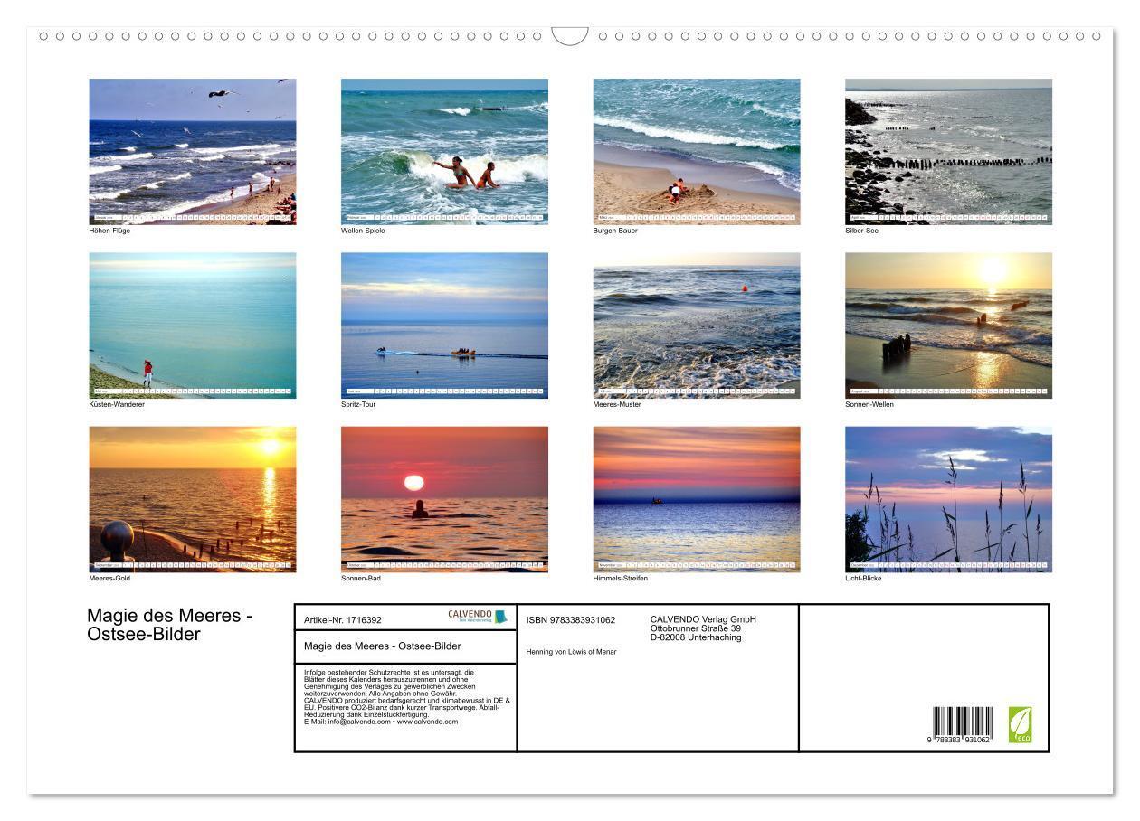 Bild: 9783383931062 | Magie des Meeres - Ostsee-Bilder (Wandkalender 2025 DIN A2 quer),...