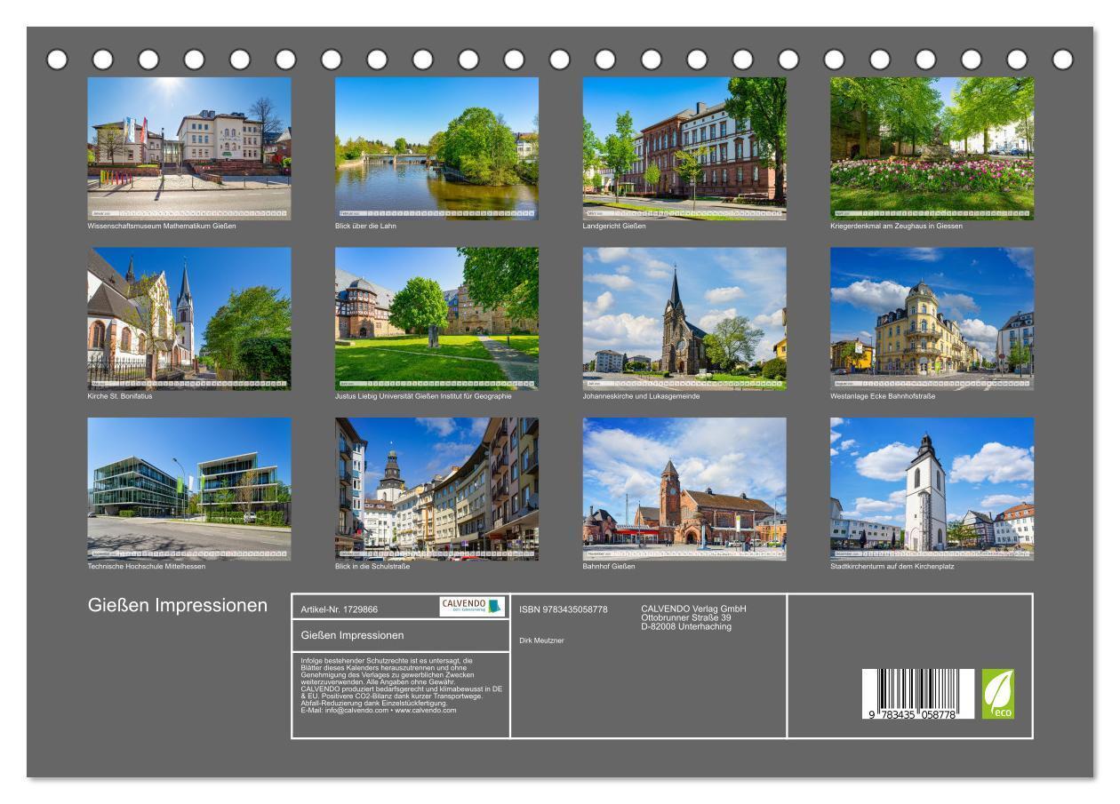 Bild: 9783435058778 | Gießen Impressionen (Tischkalender 2025 DIN A5 quer), CALVENDO...