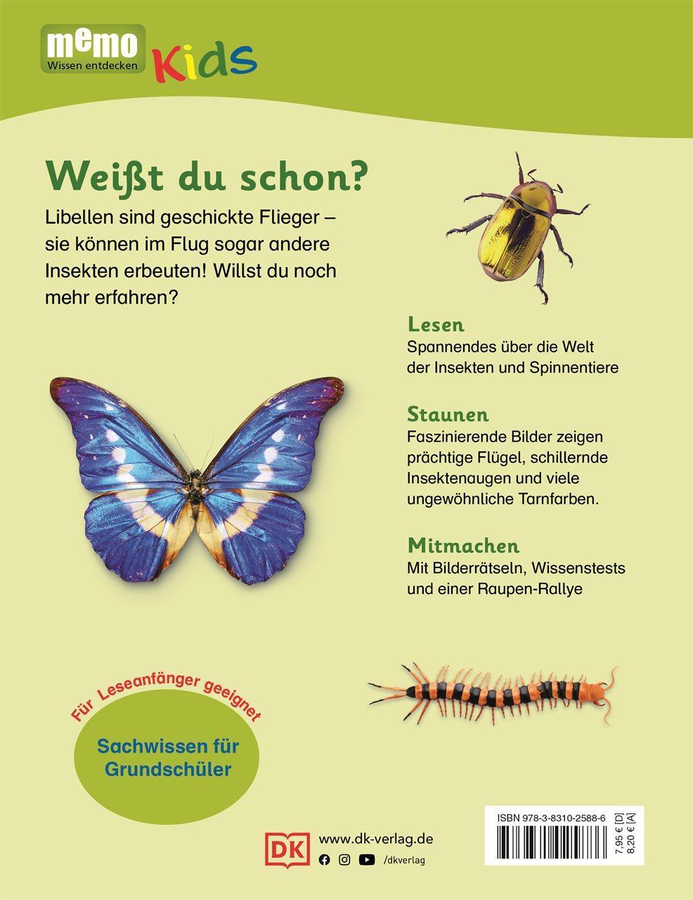 Rückseite: 9783831025886 | memo Kids. Insekten und Spinnentiere | Buch | memo Kids | 56 S. | 2014