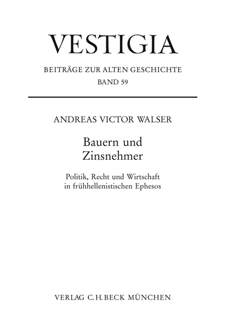 Cover: 9783406575686 | Bauern und Zinsnehmer | Vestigia | C.H.Beck | EAN 9783406575686