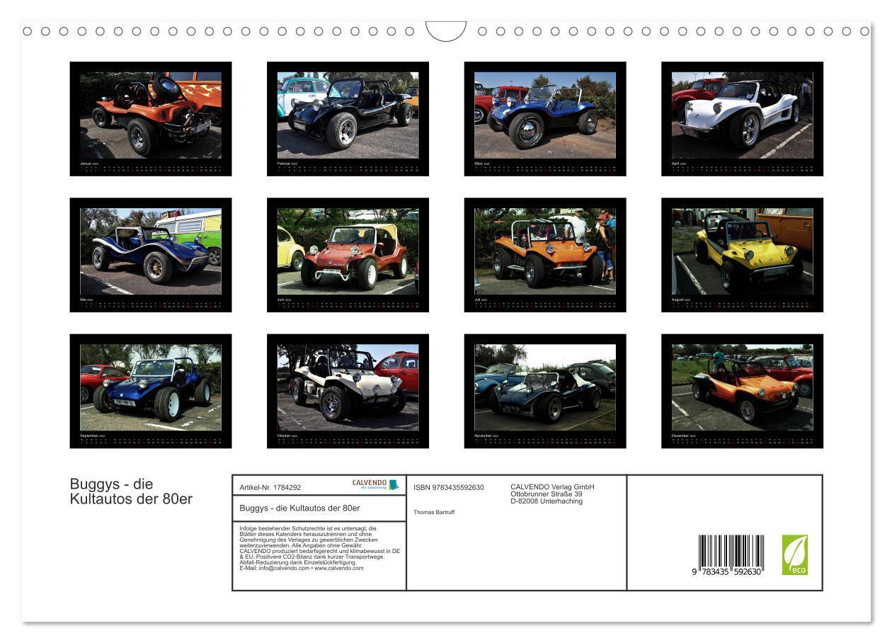 Bild: 9783435592630 | Buggys - die Kultautos der 80er (Wandkalender 2025 DIN A3 quer),...