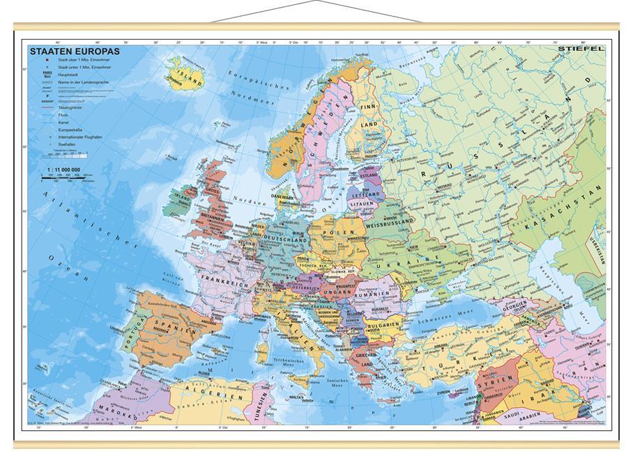 Cover: 9783929627169 | Staaten Europas, politisch. Wandkarte Mini-Format | (Land-)Karte