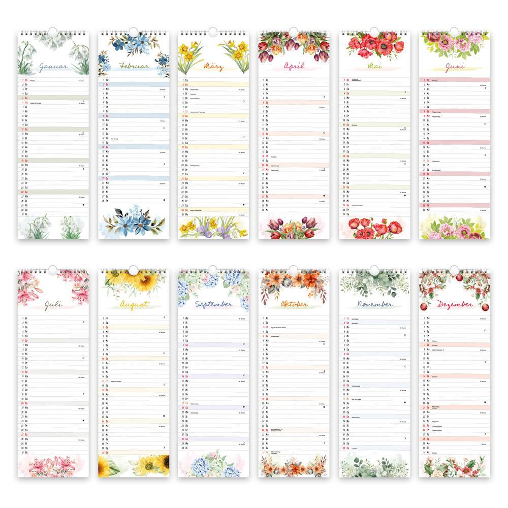 Bild: 9783988022448 | Trötsch Notizkalender mit Stift Hochformat Floral 2025 | KG | Kalender