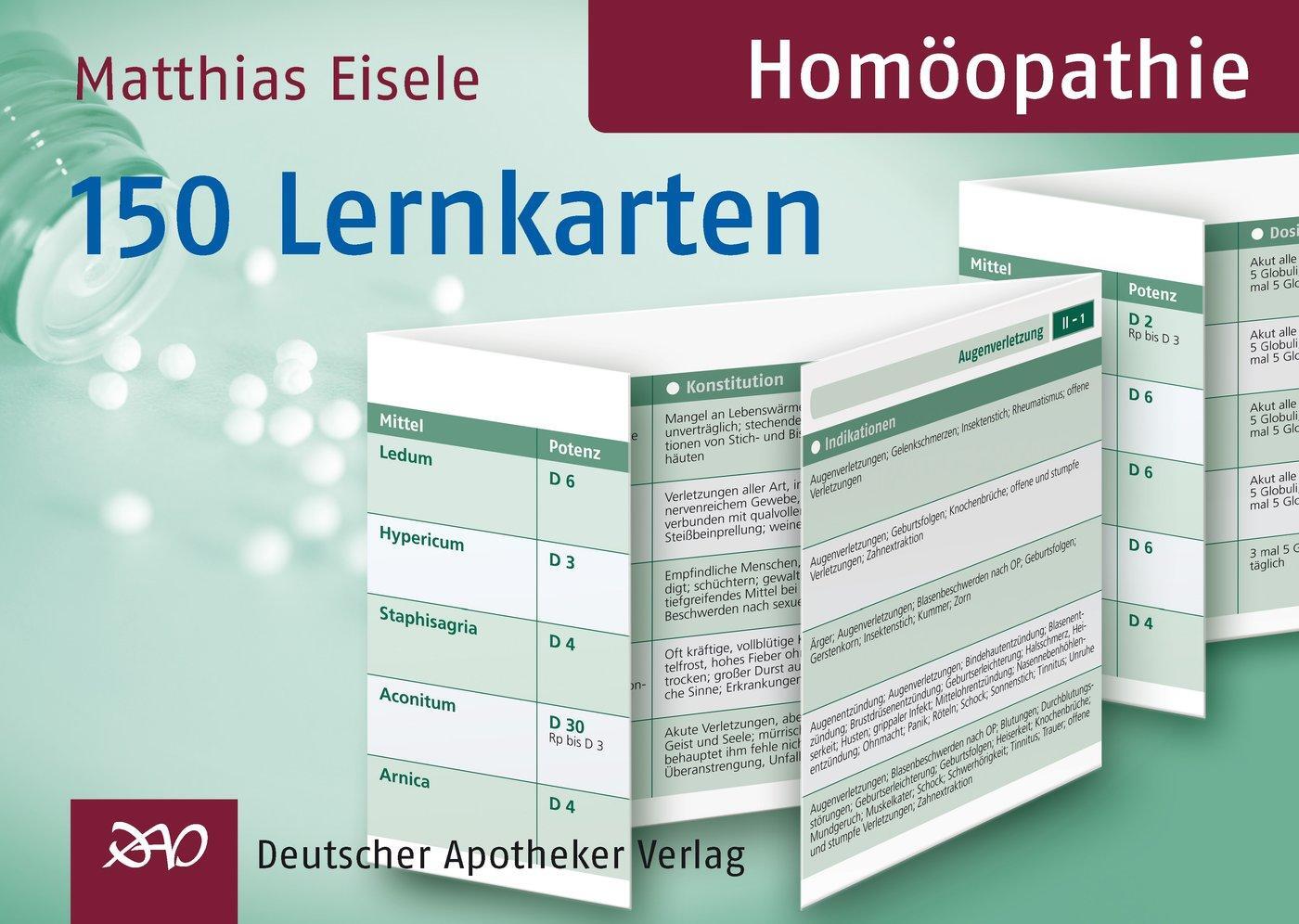 Cover: 9783769252101 | Homöopathie-Lernkarten | Matthias Eisele | Box | 300 S. | Deutsch