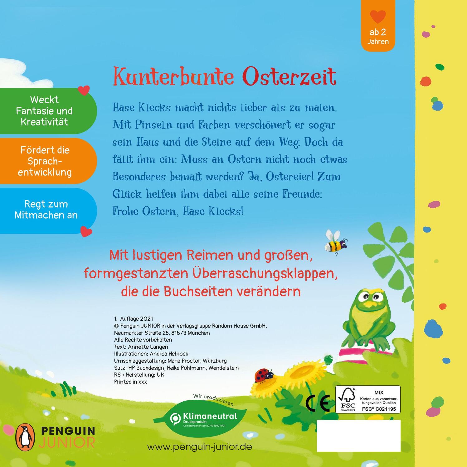 Bild: 9783328300373 | Frohe Ostern, Hase Klecks! | Annette Langen | Buch | Deutsch | 2021