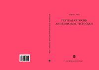 Cover: 9783598774010 | Textual Criticism and Editorial Technique | Martin L. West | Buch