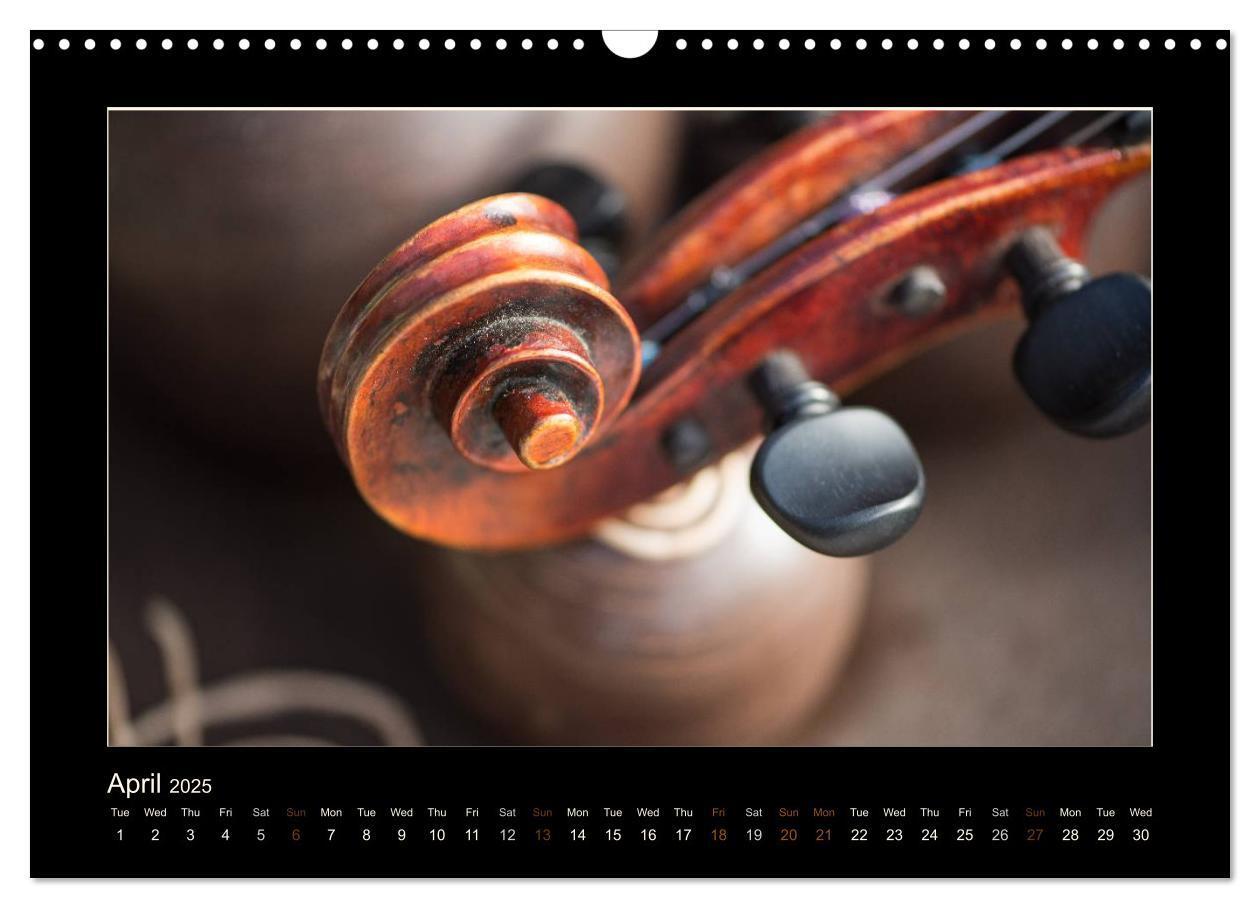 Bild: 9781325963935 | A violin only (Wall Calendar 2025 DIN A3 landscape), CALVENDO 12...