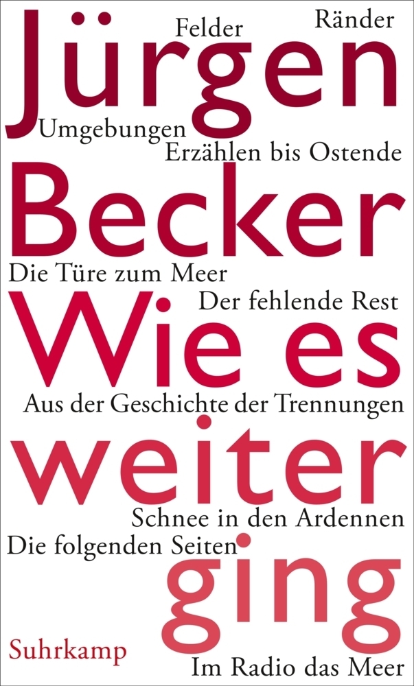 Cover: 9783518423059 | Wie es weiterging | Ein Durchgang - Prosa aus fünf Jahrzehnten | Buch