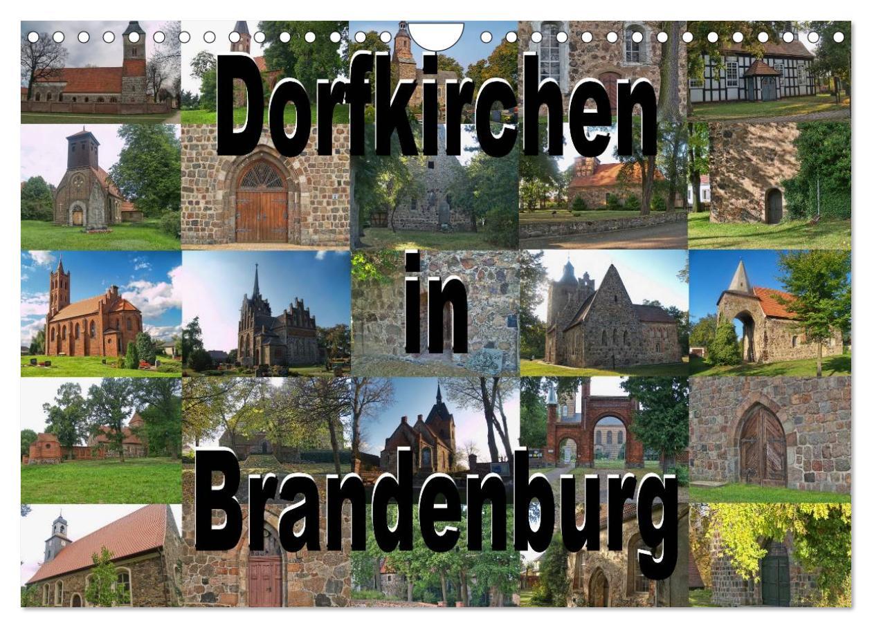 Cover: 9783435763238 | Dorfkirchen in Brandenburg (Wandkalender 2025 DIN A4 quer),...