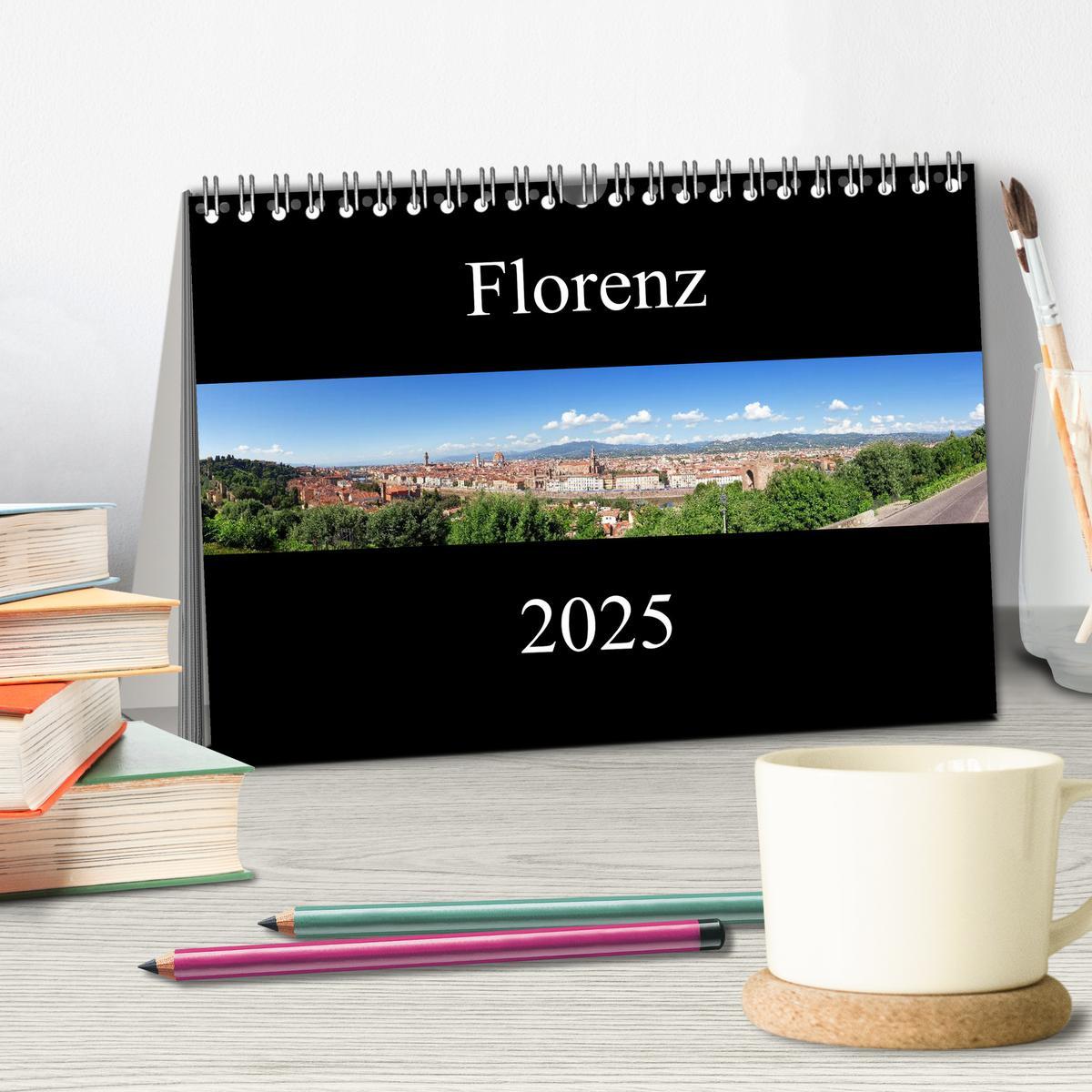 Bild: 9783435721191 | Florenz (Tischkalender 2025 DIN A5 quer), CALVENDO Monatskalender