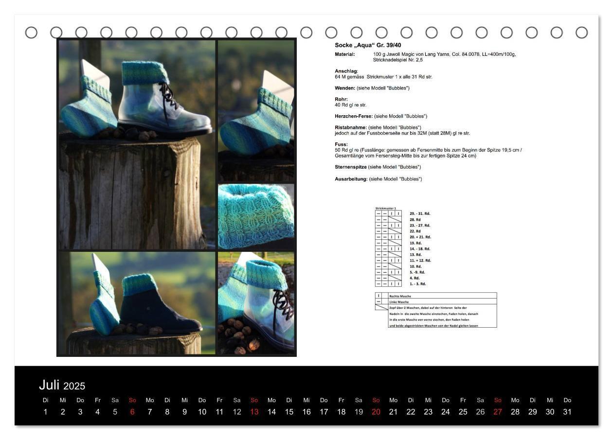 Bild: 9783435658862 | Sockenkalender Bootsocks 2025 (Tischkalender 2025 DIN A5 quer),...