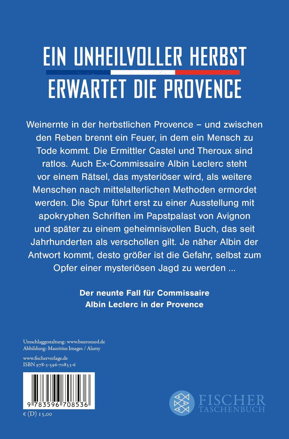 Rückseite: 9783596708536 | Unheilvolle Provence | Pierre Lagrange | Taschenbuch | 336 S. | 2024